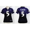 [Drift Fashion] FLACCO Baltimore #5 Womens Football Jersey - Joe Flacco Womens Football Jersey (Purple-Black)_Free Shipping