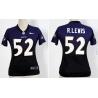 [Drift Fashion] LEWIS Baltimore #52 Womens Football Jersey - Ray Lewis Womens Football Jersey (Purple-Black)_Free Shipping