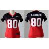 [Drift Fashion] JOHNSON Houston #80 Womens Football Jersey - Andre Johnson Womens Football Jersey (Blue-Red)_Free Shipping