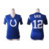 [Fashion II] LUCK Indianapolis #12 Womens Football Jersey - Andrew Luck Womens Football Jersey (Blue)_Free Shipping