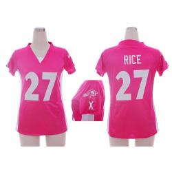 [Fashion I] RICE Baltimore #27 Womens Football Jersey - Ray Rice Womens Football Jersey (Pink)_Free Shipping