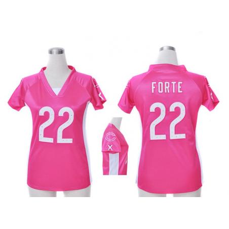 [Fashion I] FORTE Chicago #22 Womens Football Jersey - Matt Forte Womens Football Jersey (Pink)_Free Shipping