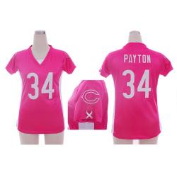 [Fashion I] PAYTON Chicago #34 Womens Football Jersey - Walter Payton Womens Football Jersey (Pink)_Free Shipping