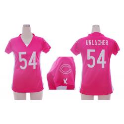 [Fashion I] URLACHER Chicago #54 Womens Football Jersey - Brian Urlacher Womens Football Jersey (Pink)_Free Shipping