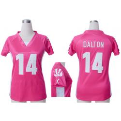 [Fashion I] DALTON Cincinnati #14 Womens Football Jersey - Andy Dalton Womens Football Jersey (Pink)_Free Shipping