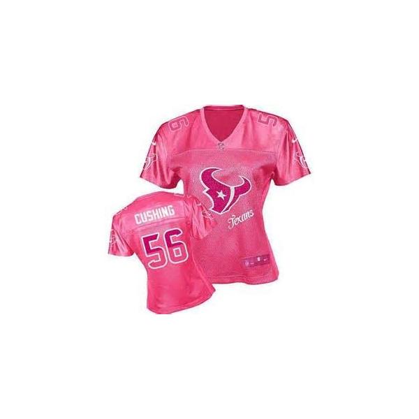 [FEM FAN II] CUSHING Houston #56 Womens Football Jersey - Brian Cushing Womens Football Jersey (Red)_Free Shipping