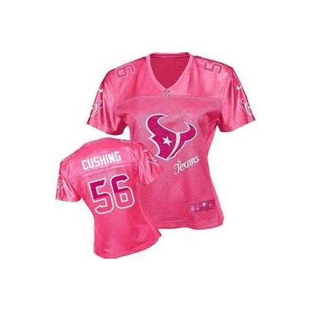 [FEM FAN II] CUSHING Houston #56 Womens Football Jersey - Brian Cushing Womens Football Jersey (Red)_Free Shipping