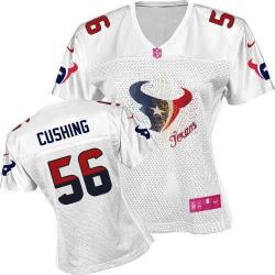 [FEM FAN II] CUSHING Houston #56 Womens Football Jersey - Brian Cushing Womens Football Jersey (White)_Free Shipping