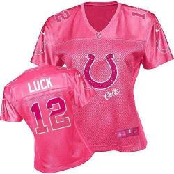 [FEM FAN II] LUCK Indianapolis #12 Womens Football Jersey - Andrew Luck Womens Football Jersey (Red)_Free Shipping