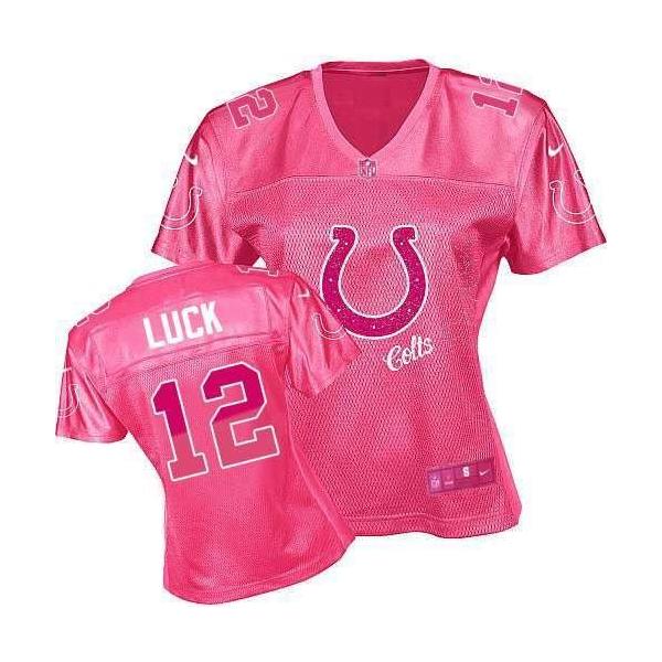 [FEM FAN II] LUCK Indianapolis #12 Womens Football Jersey - Andrew Luck Womens Football Jersey (Red)_Free Shipping