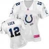 [FEM FAN II] LUCK Indianapolis #12 Womens Football Jersey - Andrew Luck Womens Football Jersey (White)_Free Shipping