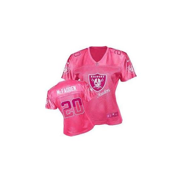 [FEM FAN II] MCFADDEN Oakland #20 Womens Football Jersey - Darren Mcfadden Womens Football Jersey (Red)_Free Shipping