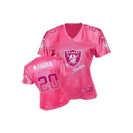 [FEM FAN II] MCFADDEN Oakland #20 Womens Football Jersey - Darren Mcfadden Womens Football Jersey (Red)_Free Shipping