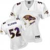 [FEM FAN I] LEWIS Baltimore #52 Womens Football Jersey - Ray Lewis Womens Football Jersey (White)_Free Shipping