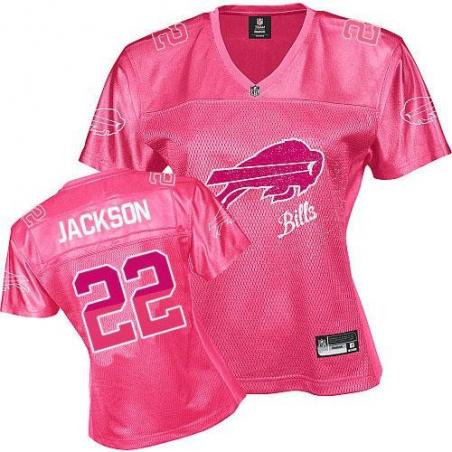 [FEM FAN I] JACKSON Buffalo #22 Womens Football Jersey - Fred Jackson Womens Football Jersey (Pink)_Free Shipping