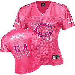 [FEM FAN I] URLACHER Chicago #54 Womens Football Jersey - Brian Urlacher Womens Football Jersey (Pink)_Free Shipping