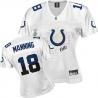 [FEM FAN I] MANNING Indianapolis #18 Womens Football Jersey - Peyton Manning Womens Football Jersey (White)_Free Shipping