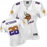 [FEM FAN I] PETERSON Minnesota #28 Womens Football Jersey - Adrian Peterson Womens Football Jersey (White)_Free Shipping