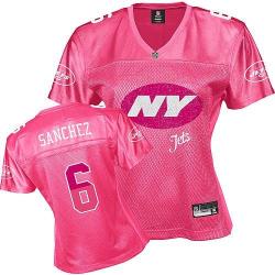 [FEM FAN I] SANCHEZ NY-Jet #6 Womens Football Jersey - Mark Sanchez Womens Football Jersey (Pink)_Free Shipping