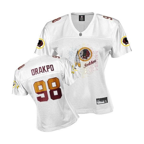 [FEM FAN I] ORAKPO Washington #98 Womens Football Jersey - Brian Orakpo Womens Football Jersey (White)_Free Shipping