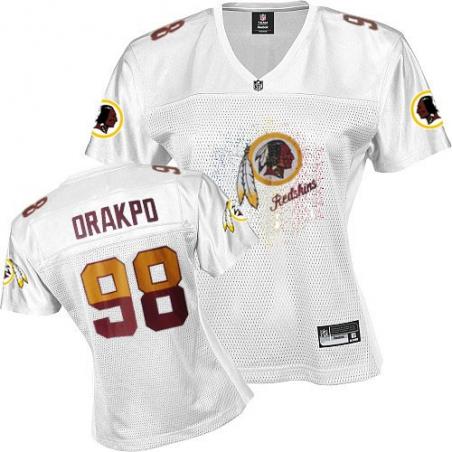 [FEM FAN I] ORAKPO Washington #98 Womens Football Jersey - Brian Orakpo Womens Football Jersey (White)_Free Shipping