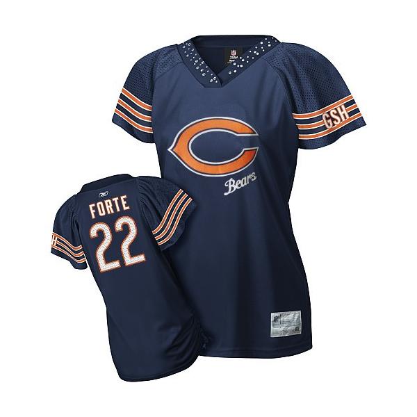 [Field Flirt Fashion II] FORTE Chicago #22 Womens Football Jersey - Matt Forte Womens Football Jersey (Blue)_Free Shipping