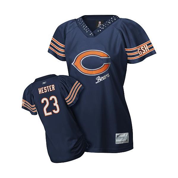 [Field Flirt Fashion II] HESTER Chicago #23 Womens Football Jersey - Devin Hester Womens Football Jersey (Blue)_Free Shipping