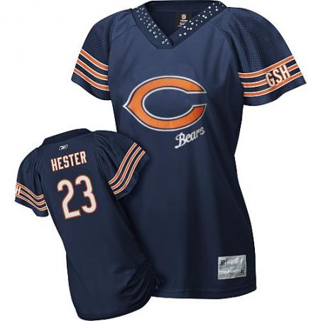 [Field Flirt Fashion II] HESTER Chicago #23 Womens Football Jersey - Devin Hester Womens Football Jersey (Blue)_Free Shipping