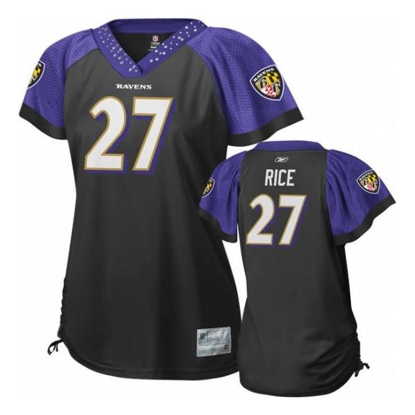 [Field Flirt Fashion I] RICE Baltimore #27 Womens Football Jersey - Ray Rice Womens Football Jersey (Black)_Free Shipping