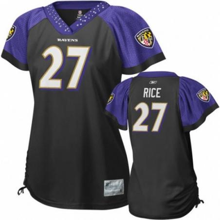 [Field Flirt Fashion I] RICE Baltimore #27 Womens Football Jersey - Ray Rice Womens Football Jersey (Black)_Free Shipping