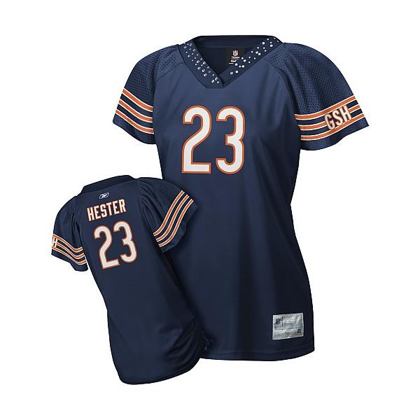 [Field Flirt Fashion I] HESTER Chicago #23 Womens Football Jersey - Devin Hester Womens Football Jersey (Blue)_Free Shipping