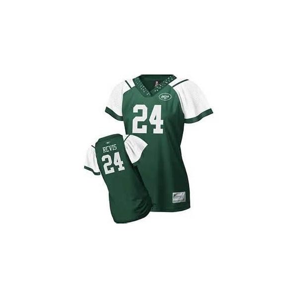 [Field Flirt Fashion I] REVIS NY-Jet #24 Womens Football Jersey - Darrelle Revis Womens Football Jersey (Green)_Free Shipping