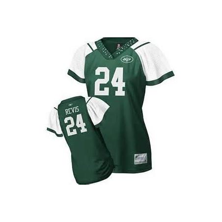 [Field Flirt Fashion I] REVIS NY-Jet #24 Womens Football Jersey - Darrelle Revis Womens Football Jersey (Green)_Free Shipping