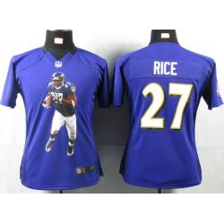 [Portrait Fashion] RICE Baltimore #27 Womens Football Jersey - Ray Rice Womens Football Jersey (Purple)_Free Shipping