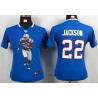 [Portrait Fashion] JACKSON Buffalo #22 Womens Football Jersey - Fred Jackson Womens Football Jersey (Blue)_Free Shipping