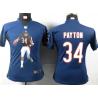 [Portrait Fashion] PAYTON Chicago #34 Womens Football Jersey - Walter Payton Womens Football Jersey (Blue)_Free Shipping