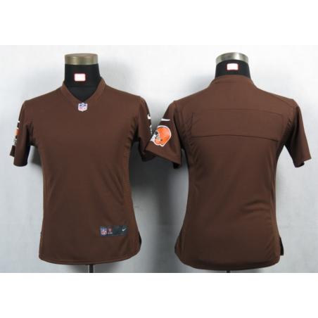 [Portrait Fashion] Cleveland Womens Football Jersey - Womens Football Jersey (Brown,Blank)_Free Shipping