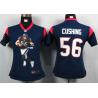 [Portrait Fashion] CUSHING Houston #56 Womens Football Jersey - Brian Cushing Womens Football Jersey (Blue)_Free Shipping