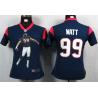 [Portrait Fashion] WATT Houston #99 Womens Football Jersey - J.J. Watt Womens Football Jersey (Blue)_Free Shipping