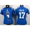 [Portrait Fashion] COLLIE Indianapolis #17 Womens Football Jersey - Austin Collie Womens Football Jersey (Blue)_Free Shipping