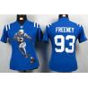 [Portrait Fashion] FREENEY Indianapolis #93 Womens Football Jersey - Dwight Freeney Womens Football Jersey (Blue)_Free Shipping