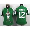 [Portrait Fashion] NAMATH NY-Jet #12 Womens Football Jersey - Joe Namath Womens Football Jersey (Green)_Free Shipping