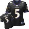 [Rbk Team Jersey] FLACCO Baltimore #5 Womens Football Jersey - Joe Flacco Womens Football Jersey (Black)_Free Shipping