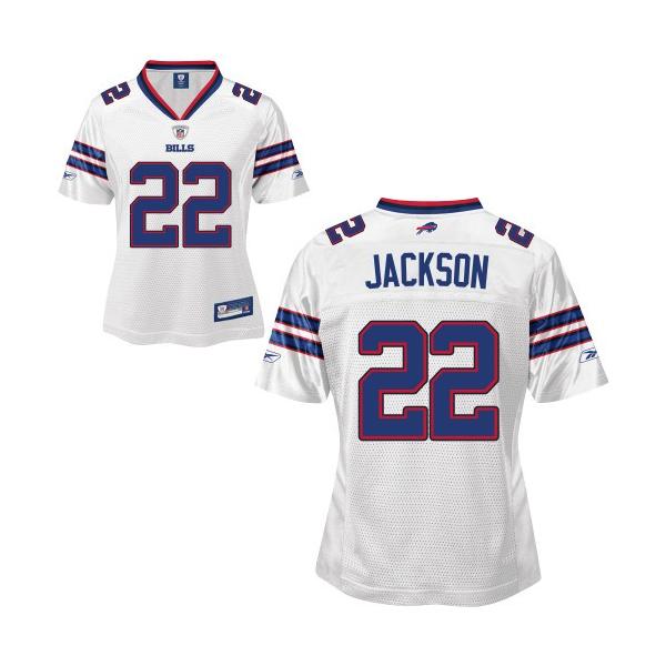 [Rbk Team Jersey] JACKSON Buffalo #22 Womens Football Jersey - Fred Jackson Womens Football Jersey (White)_Free Shipping