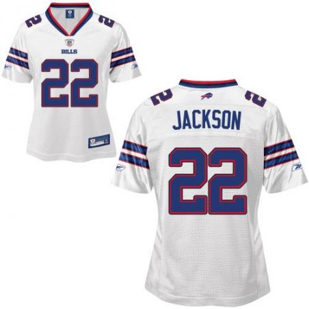 [Rbk Team Jersey] JACKSON Buffalo #22 Womens Football Jersey - Fred Jackson Womens Football Jersey (White)_Free Shipping