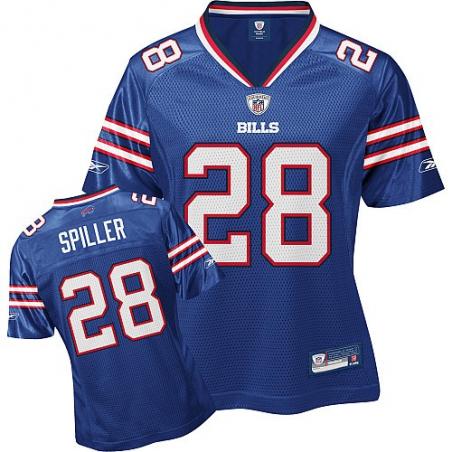 [Rbk Team Jersey] SPILLER Buffalo #28 Womens Football Jersey - C.J. Spiller Womens Football Jersey (Baby Blue)_Free Shipping