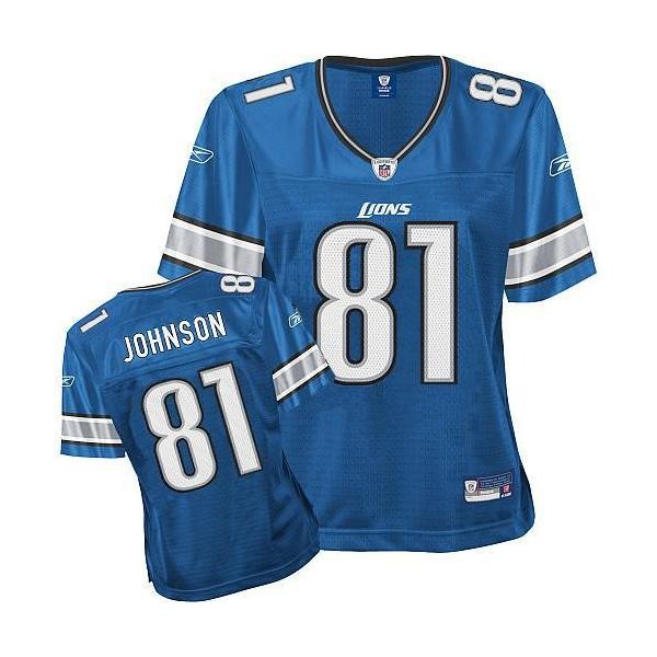 [Rbk Team Jersey]Detroit #81 Calvin Johnson womens jersey Free shipping