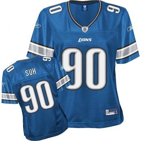 [Rbk Team Jersey]Detroit #90 Ndamukong Suh womens jersey Free shipping