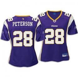 [Rbk Team Jersey] PETERSON Minnesota #28 Womens Football Jersey - Adrian Peterson Womens Football Jersey (Purple)_Free Shipping