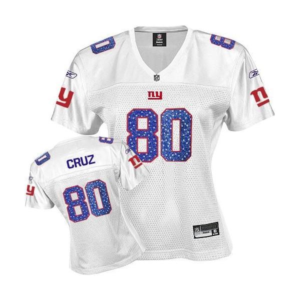 [Sweetheart] CRUZ NY-Giant #80 Womens Football Jersey - Victor Cruz Womens Football Jersey (White)_Free Shipping